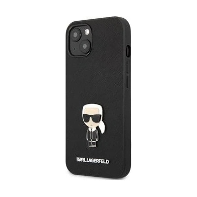 Púzdro Karl Lagerfeld Saffiano Ikonik iPhone 13 mini čierne