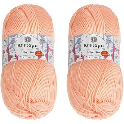 Bellatex SET 2ks Příze BABY ONE 100g / 250 m Meruňková