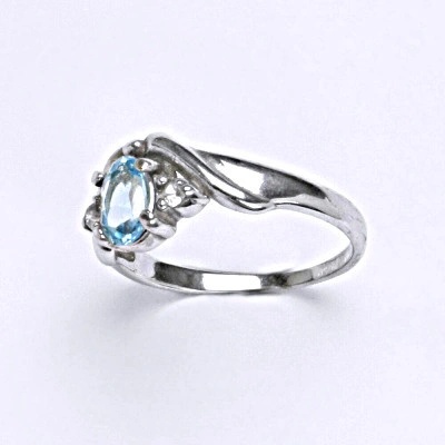 Čištín stříbrný přírodní topaz sky T 1163