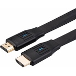 Roline Кабел Roline 11.99. 5907, HDMI(м) към HDMI(м), плосък, 2m, черен (11.99.5907)