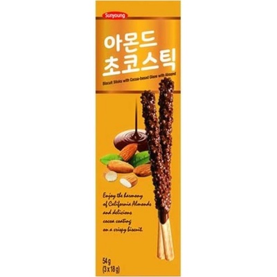 SUNYOUNG Tyčinky čokoládové s mandľami 54 g