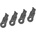 Team corally - HD Shock End - Long - Composite - 4 pcs C-00180-769 (C-00180-769)