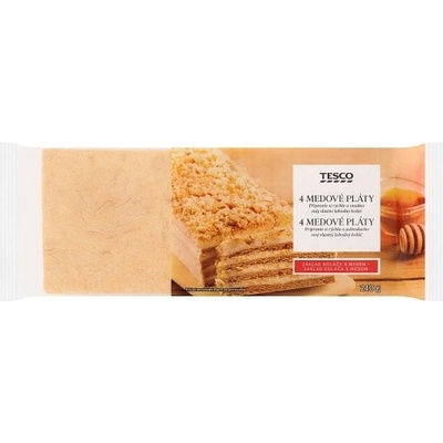Tesco Medové pláty 4 ks 240 g