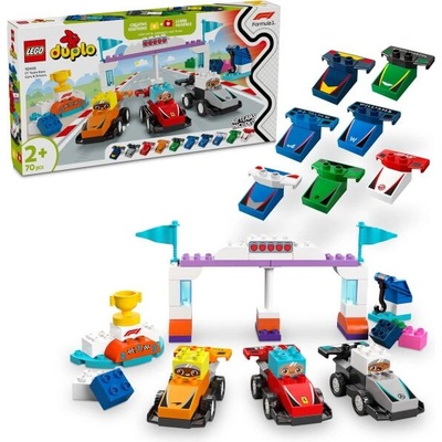 Конструктор LEGO Duplo Formula 1 - Отбор състезателни коли F1 и шофьори (10445) (10445)