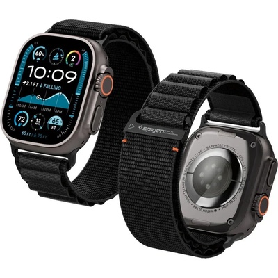 Spigen Fabric Band (hook) Apple Watch 49mm/46mm/45mm/44mm Black AMP10144 – Zboží Živě