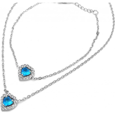 Steel Jewelry Souprava Náhrdelník a Náramek SRDCE Chirurgická ocel SET240161 – Zboží Dáma