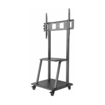 Manhattan TV & Monitor Mount, Trolley Stand, 1 screen, Screen Sizes: 37-100, Black, VESA 200x200 to 800x600mm, Max 150kg, LFD, Lifetime
