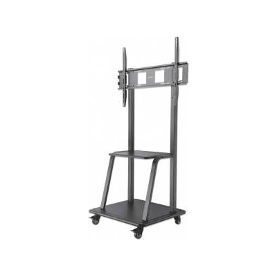 Manhattan TV & Monitor Mount, Trolley Stand, 1 screen, Screen Sizes: 37-100, Black, VESA 200x200 to 800x600mm, Max 150kg, LFD, Lifetime