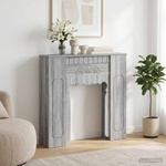 vidaXL Рамка за камина Сив Сонома 93 x 20 x 89 см Инженерна дървесина (8006630)