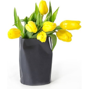 Ćmielów Design Studio Ваза с нестандартна форма Cmielow Design Studio ниска графитена (0898680Y4CD27)