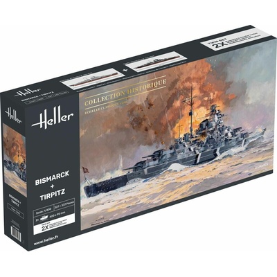 Heller Bismarck + Tirpitz TWINSET 1:400