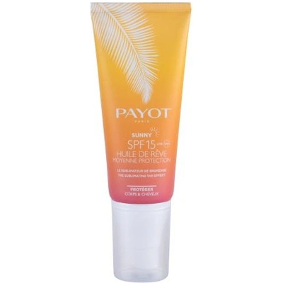 PAYOT Sunny Dreamy Oil SPF15 защитно масло за тяло и коса 100 ml