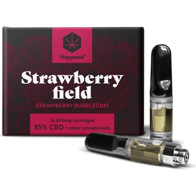Happease Strawberry Field Vape cartridge 85% CBD fullspectrum, 2ks x 600mg