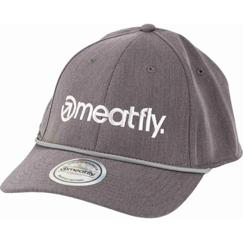 Meatfly шапка с равна козирка Gaten Flexfit Grey / White Logo | Сива | Размер Meatfly | Siv | МЪЖЕ | ONE SIZE