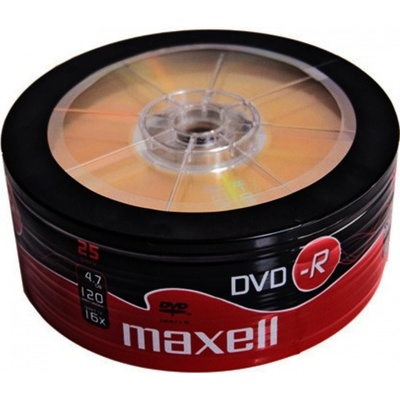 Maxell DVD-R 4,7GB 16x, cake box 25ks (275731) – Zboží Živě