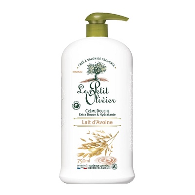 Le Petit Olivier Душ гел Le petit olivier, Хипоалергенен, С овесено мляко, 750 мл (007657)