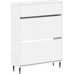 vidaXL Шкаф за обувки ZWOLLE 78 x 24 x 103 см Инженерна дървесина Бяло (896435)