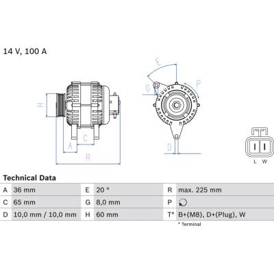 Alternátor BOSCH 0 986 043 981