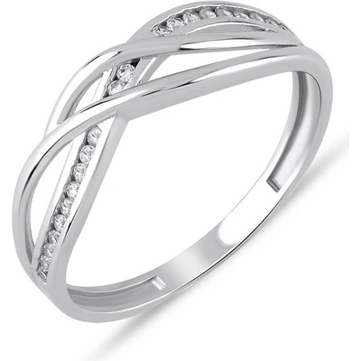 Lillian Vassago Prsten se zirkony, bílé zlato LLV06 GR171W