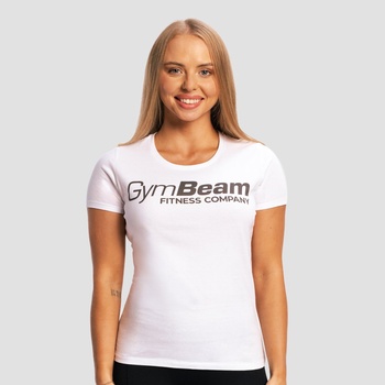 GymBeam Дамска фитнес тениска White L