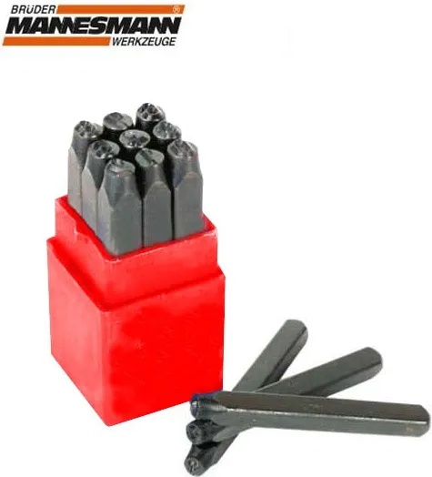 B. mannesmann Комплект стоманени цифри 10mm / MANNESMANN 245-10 / (M 245-10)