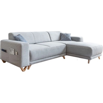 Miuform Светлосив разтегателен/с място за съхранение ъглов диван Classy Sophie - Miuform (B567LIN16)