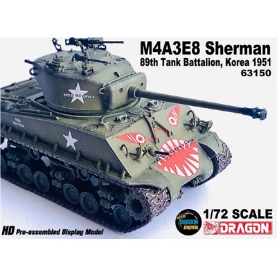 Dragon M4A3E8 Sherman US Army 89th Tank Battalion Korea 1951 1:72