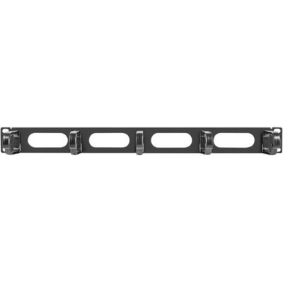 Lanberg 19" cable management AK-1205-B panel 5 rings - type b 1U, black (AK-1205-B)