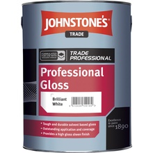 JOHNSTONE'S Professional Gloss - Vrchná syntetická farba Brilliant White 5L
