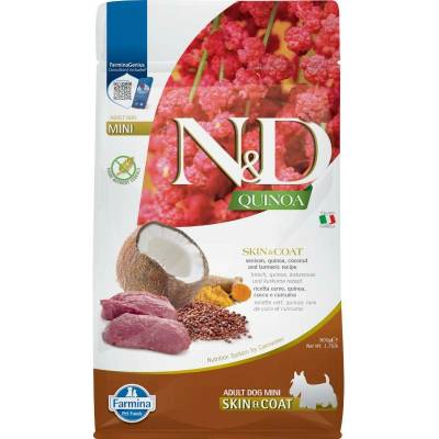 N&D Quinoa Dog Adult Mini Grain Free Skin & Coat Venison & Coconut 0,8 kg