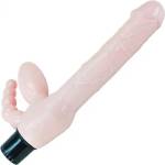 LyBaile Троен вибратор за Strap-On "SUPER DILDO" 21 см. x 7 см. x 9 см
