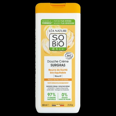 SO’BiO étic sprchový krém Surgras s máslem karité 650 ml