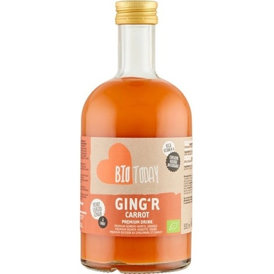 BioToday Ginger prémiový zázvorový nápoj s mrkvou 0,5 l