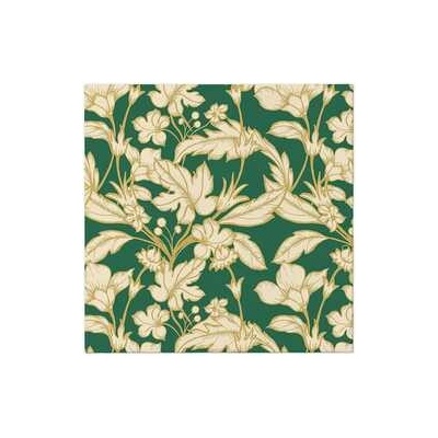 Paw Airlaid Obrúsky Beautiful Floral Pattern Green 50ks 40x40cm