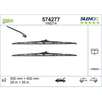 Valeo Silencio 650+650 mm ST VM214
