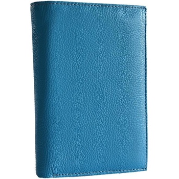 HELLIX dámská modrá peněženka a pouzdro na doklady a cestovní pas 3 v 1 P-1257 blue