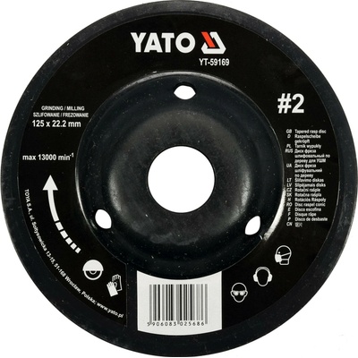 Rotační rašple úhlová jemná 125 mm typ 2 Yato YT-59169