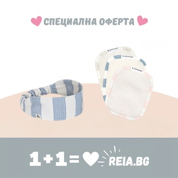 Dock&bay СПЕЦИАЛНА ОФЕРТА: Dock & Bay - Козметична лента за коса + Dock & Bay: Кърпи за лице (3 броя) 12x10см (5060668838297+5060668838334)