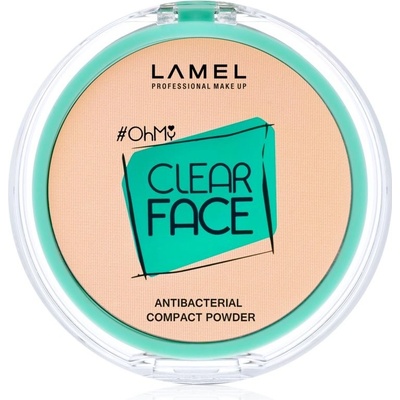Lamel OhMy Clear Face kompaktný púder s antibakteriálnou prísadou 402 Vanilla 6 g
