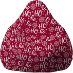 Pufrelax Пуф круша, 220л. , Nirvana Hobbit, Ho-Ho-Ho, Водоустойчив, Перящ се калъф, Пълнеж от Полистиролни перли, принт (PUF-G-NH-TEXP-HHH)