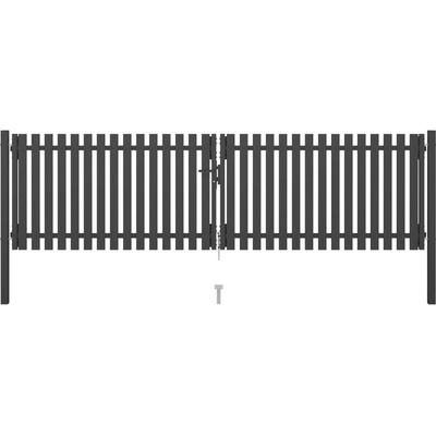 Zahradní brána ocel 4 x 1,25 m antracitová 865317
