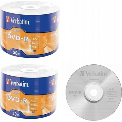 Verbatim DVD-R 4,7GB 16x, 100ks