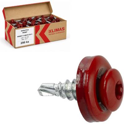 Klimas Wkret-Met 4,8x19mm - 250 ks - Skrutka samozávrtná pre spojenie plechov v presahu do 2x1,25mm, RAL 3011, WSBP-T