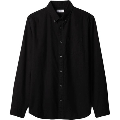 Gap V-LS Standard Oxford pánská košile černá