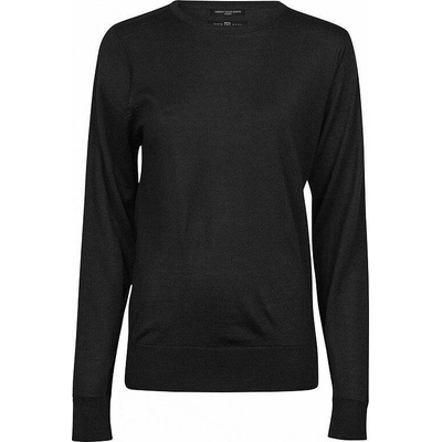 Tee Jays Dámský merino svetr s kulatým výstřihem Černá – Hledejceny.cz