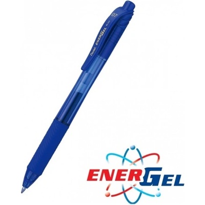 Pentel Автоматичен ролер Pentel Energel BL107, син цвят на писане, дебелина на линията 0.7 mm, гел, син, цената е за 1бр. (продава се в опаковка от 12бр. ) (OK26787)