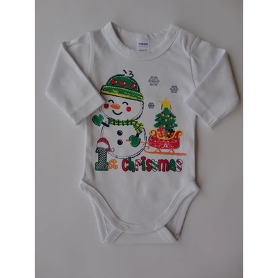 САЛИ / Индиго Кидс Коледно боди в бяло, 62