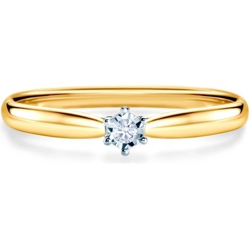 SAVICKI Годежен пръстен Solitaire: два цвята злато. диамант