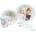 Stor Комплект за хранене с неплъзгаща основа Stor - Premium, Frozen Snowy Tale, 5 части (81085)