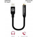 Swissten Adaptér TEXTILE pre iPhone Lightning - Jack 3,5 mm, 0,15 m